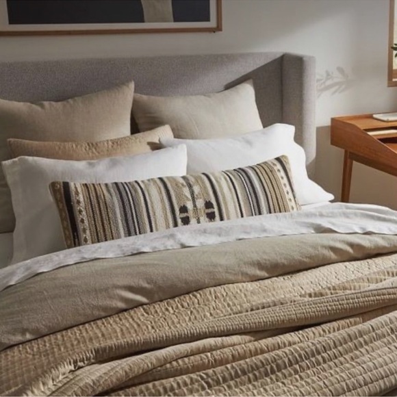 West Elm Other - West Elm Striped Accent Pillow - Black, Brown, Cream